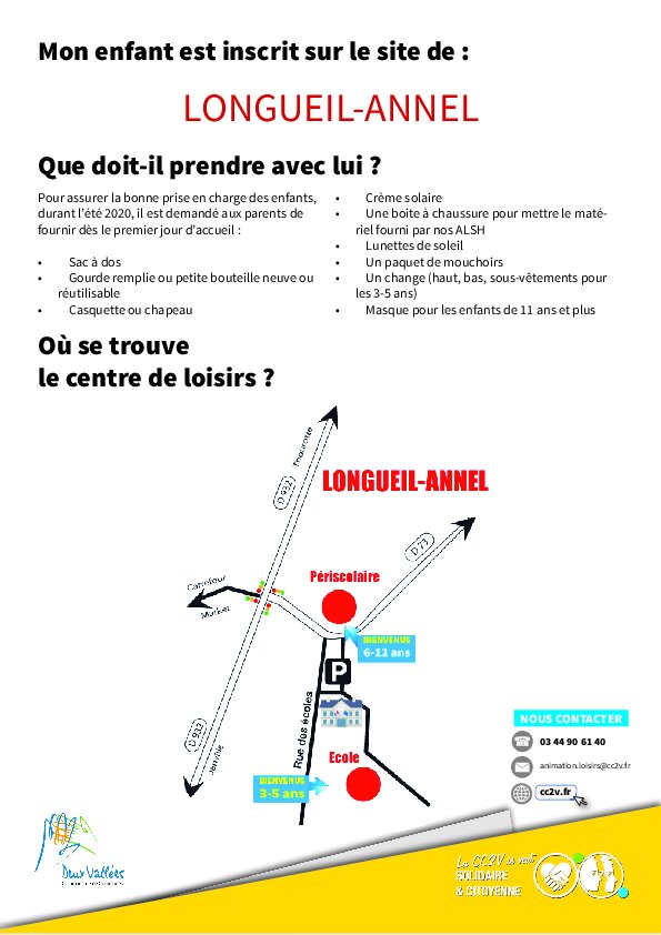 Accès Centre de loisirs LONGUEIL-ANNEL