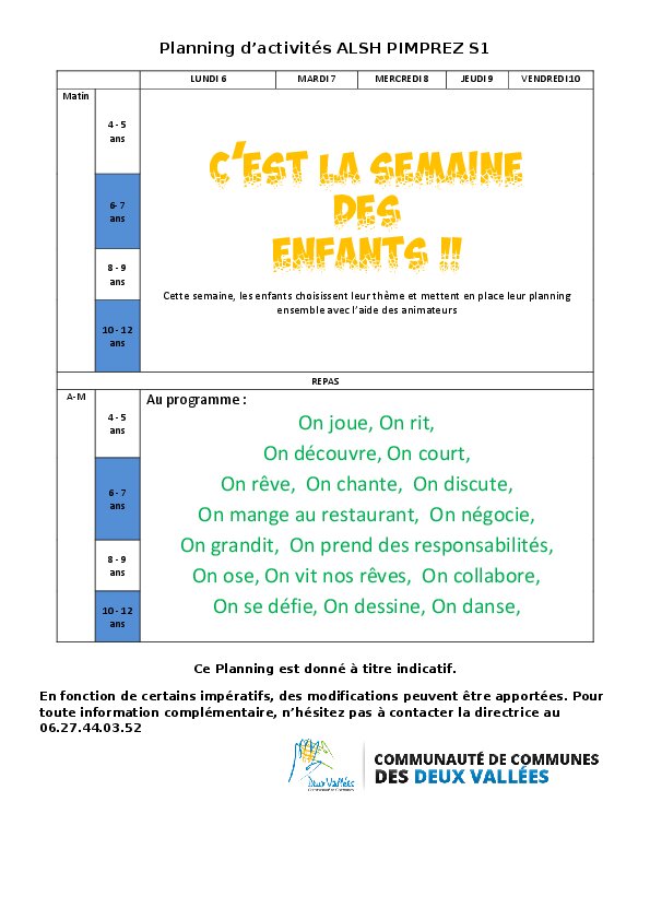 PLANNING ALSH PIMPREZ AOUT S1 