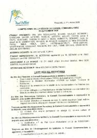 Délibérations du Conseil Communautaire CC2V du 28 septembre 2026