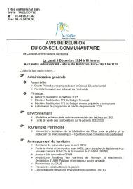 Ordre du jour du 9 décembre 2024