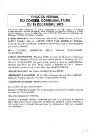 Procès verbal du Conseil Communautaire du 15 décembre 2025
