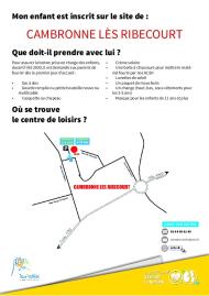 Accès Centre de loisirs CAMBRONNE LES RIBECOURT
