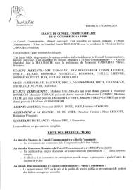 Délibérations du Conseil Communautaire CC2V du 15 octobre 2024