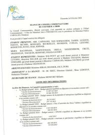 Délibérations du Conseil Communautaire CC2V du 5 février 2024