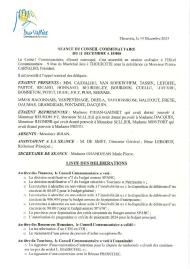 Délibérations du Conseil Communautaire CC2V du 11 décembre 2023 - Partie 1