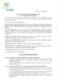 Délibérations du Conseil Communautaire CC2V du 1er juillet 2024 - PARTIE 1