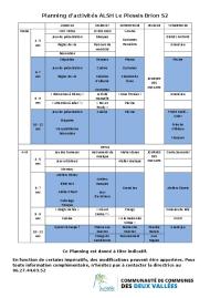 Planning d’activités ALSH - 2ème semaine - Le Plessis Brion 