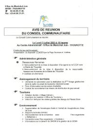 Ordre du jour du Conseil Communautaire du 3 juillet 2023