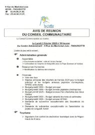 Ordre du jour du 3 février 2025