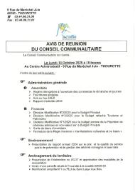 Ordre du jour du 13 octobre 2025