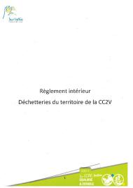 Règlement des déchetteries CC2V